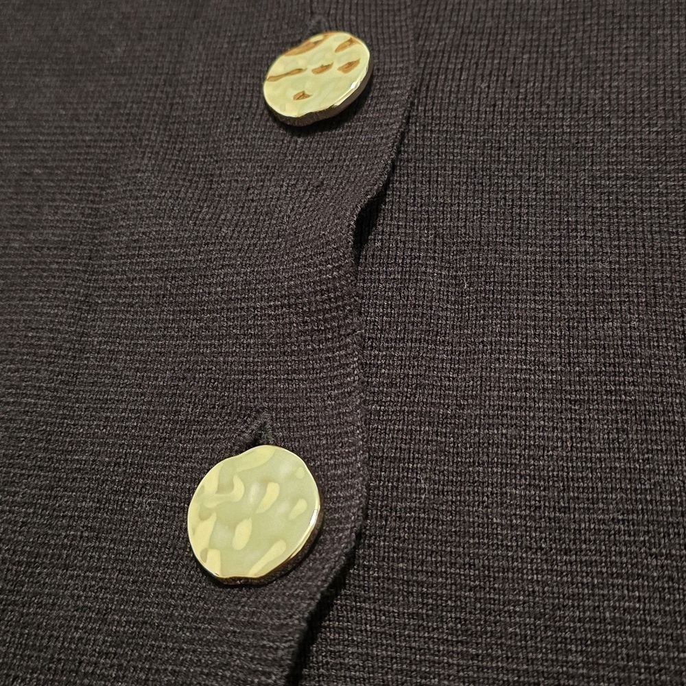 Cyrus Black Sweater with Gold Accent